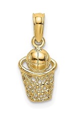 ravishing basketball gold baby charm